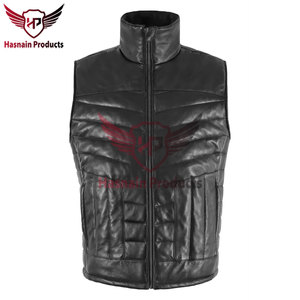 Gilet d'hiver en cuir de style bouffant pour hommes: à la mode, fonctionnel et personnalisable - Product Image 2