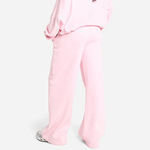 Wholesale Reasonable Price <b>Women</b> Wide Leg <b>Trouser</b> 100% Cotton Material Breathable Customised Logo Printing OEM Service - Product Image 6