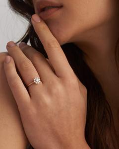 Premium Diamond Floral Halo Solitario Anillo Moissanite Plata Compromiso Boda Joyería Proveedor al por mayor Exportación Proveedor a granel - Product Image 6