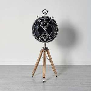 Reloj de Metal con Trípode Ajustable, Decoración de Salón, Exhibición de Pie - Product Image 1