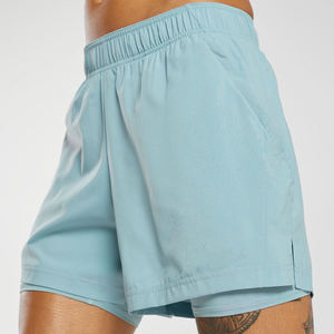 Vente en gros de shorts de fitness personnalisés pour hommes shorts de sport en coton épais molletonné shorts de gym pour hommes à motif solide shorts de course pour hommes - Product Image 6