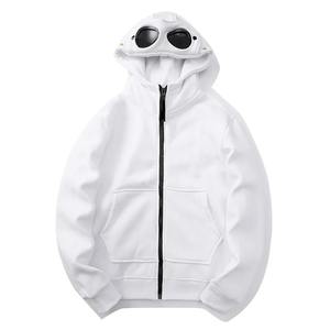 เสื้อโค้ทมีฮู้ดแนวสตรีทสำหรับผู้ชายเสื้อโค้ทมีกระเป๋าซิปสีพื้นวินเทจแฟชั่นแนวสตรีท - Product Image 3