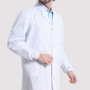 Directo de fábrica médico blanco Scrub Coat Unisex enfermera médico general manga larga Hospital Dental trabajo abrigo personalizado laboratorio abrigos - Product Image 3