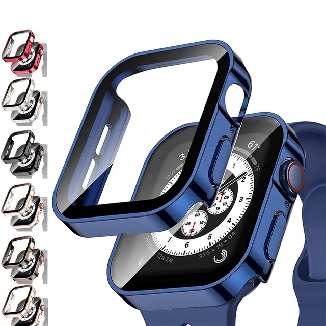 Waterproof Case for Apple Watch 7 8 9 45mm 41mm 44mm 40mm Screen Protector Glass+Cover Bumper Shell IWatch 4 5 SE 6 Accessories