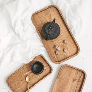 Set of 3 Handmade Rectangular Oak Wooden Vanity Display Trays for Perfume Jewelry Candle Kitchen Arrangement - Product Image 4