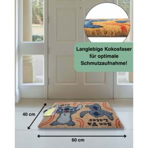 Tapis de bienvenue moderne Lilo & Stitch, motif original 'Welcome & See Ya Later', en caoutchouc, pour la maison, le bureau, l'entrée, la cuisine, extérieur, tapis de Noël - Product Image 3