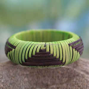 High Quality Handwoven <b>Boho</b> Rattan Bangles High Fashion Jewelry for Wholesale - Product Image 5