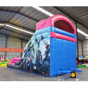 Tobogán Acuático Inflable de 30 pies con Doble Carril, Tobogán Comercial de PVC, Tobogán Inflable para Exteriores e Interiores, Brincolín para Piscina en el Patio Trasero - Product Image 2