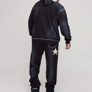 ชุดวอร์มผู้ชายแบบขาบานพิมพ์ลาย น้ำหนักเบา / ชุดวอร์มผู้ชายแบบขาบาน ดีไซน์ใหม่ ผลิตอย่างดี รับสกรีนโลโก้ - Product Image 4