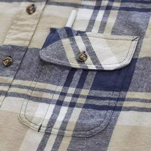 Camisa de Franela a Cuadros Personalizada para Hombre, 100% Algodón, Casual, Manga Larga, con Botones, Estilo Urbano, Holgada, con Diseño de Logotipo Personalizado, Otoño - Product Image 6