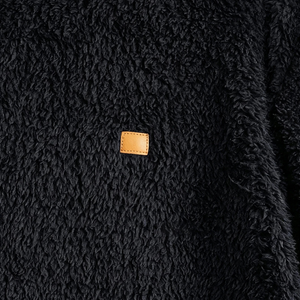 <b>Mens</b> <b>Sherpa</b> Fleece Lined Oversized <b>Hoodie</b> Solid Color Pullover Soft Plush Warm Winter Casual Full Sleeve Cozy Outdoor Wear - Product Image 5