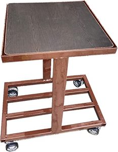 Support de plante en bois Type de chariot mobile chariot de jardinière Beige plateau roulant caboteur support de Pot de fleur pour balcon - Product Image 3