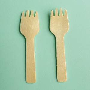 Fourchette jetable en bois de Magnolia Conifera de 95 mm, prix d'usine en gros, écologique, légère - Product Image 2