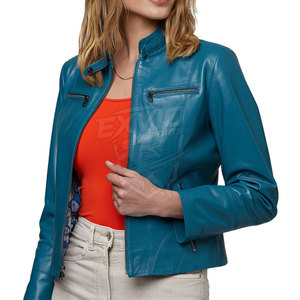 Wholesale Fashion <b>Women</b> Leather <b>Jacket</b> High Quality Best Selling <b>Women</b> Clothing Leather <b>Jacket</b> - Product Image 3