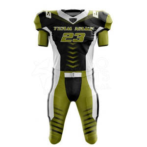 Conjunto de uniforme de fútbol americano transpirable profesional personalizable, características de talla grande, número de nombre de equipo de verano, impresión sublimada - Product Image 5