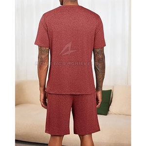 Pantalones cortos elásticos y camisa informal para hombre, recién llegados, conjunto de dos piezas de verano para venta al por mayor - Product Image 4