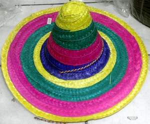 Chapeau de paille mexicain en bambou de haute qualité, personnalisé OEM, unisexe, accessoire de voyage estival pour fête et déguisement, grand sombrero 2026 - Product Image 1
