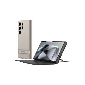 Funda con tapa abatible de piel sintética Samsung para Galaxy S24 Ultra con tarjetero y soporte, protección de cámara, silicona suave y PU - Product Image 3