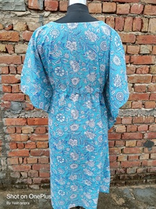 Ấn Độ caftan Áo Bông maxi Poncho của phụ nữ kaftan caftan đêm mặc Hippie ăn mặc kimono <span class=keywords><strong>satiny</strong></span> mượt nhìn cộng với kích thước - Product Image 2