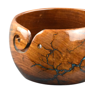 Cuenco de hilo de palisandro hecho a mano, herramienta de cuenco de tejer de resina Lichtenberg para costura, regalo del Día de la madre o de Navidad - Product Image 2