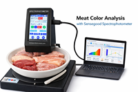 Sensegood Instruments Handheld Color Spectrophotometer for Meat Fish Freshness Evaluation CIE Lab Colorimeter Auto Matching