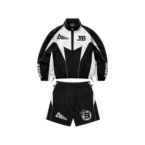 Chaqueta y Pantalón Corto de Invierno 2026 Más Vendidos, Estilo Urbano, con Parches Bordados, Chaqueta Cortavientos con Cremallera y Logotipo Personalizado para Hombre - Product Image 2