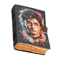 Journal en cuir imprimé livre des ombres Harry P inspiré cahier de sorts vierges Wiccan sorcellerie Grimoire journal d'écriture à couverture rigide