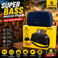 Haut-parleur portable LN-713BT avec antenne télescopique étendue, radio FM, appairage TWS, mini enceinte sans fil – Vente en gros