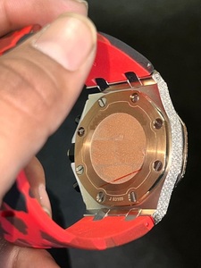 Luxe hommes glace Hip Hop montre Bling diamant argent blanc bijoux en acier inoxydable bande mouvement à Quartz pour montre suisse Antique - Product Image 3