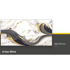 Azulejos de cerámica de porcelana de 600x1200mm Azulejo interior Golssy Anilaz White - Product Image 1
