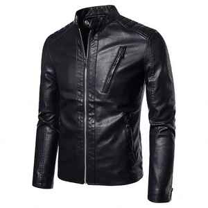 Vestes en cuir de première classe pour hommes, style populaire d'automne, veste en cuir pour hommes, vente en gros, mode, fermeture éclair cool, vestes en cuir PU pour hommes - Product Image 6