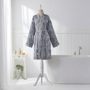 Bata de Baño Tejida 100% Algodón para Mujer y Hombre, Transpirable, de Secado Rápido, Larga, para Verano/Primavera, Hecha en Turquía - Product Image 5