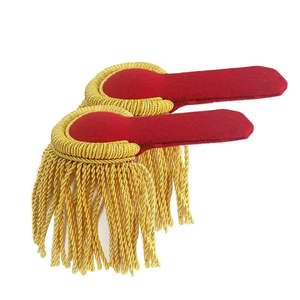 Bullion Wire Shoulder Boards <b>Gold</b> Fringe Epaulettes Marching Band Uniforms Good Quality New Style Masonic Shoulder Boards OEM - Product Image 2