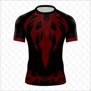 Rash Guard ชุดว่ายน้ํา bjj การพิมพ์แบบกําหนดเองแห้งเร็วและโลโก้ Jiu Jitsu Rash Guards แขนสั้น MMA Rash Guard สําหรับผู้ชาย OEM - Product Image 5