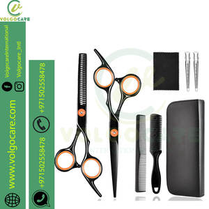 Juego de tijeras de corte de pelo de salón de peluquería profesional de alta calidad, punta de hoja afilada saludable para hombres, mujeres, mascotas, mango inoxidable - Product Image 2