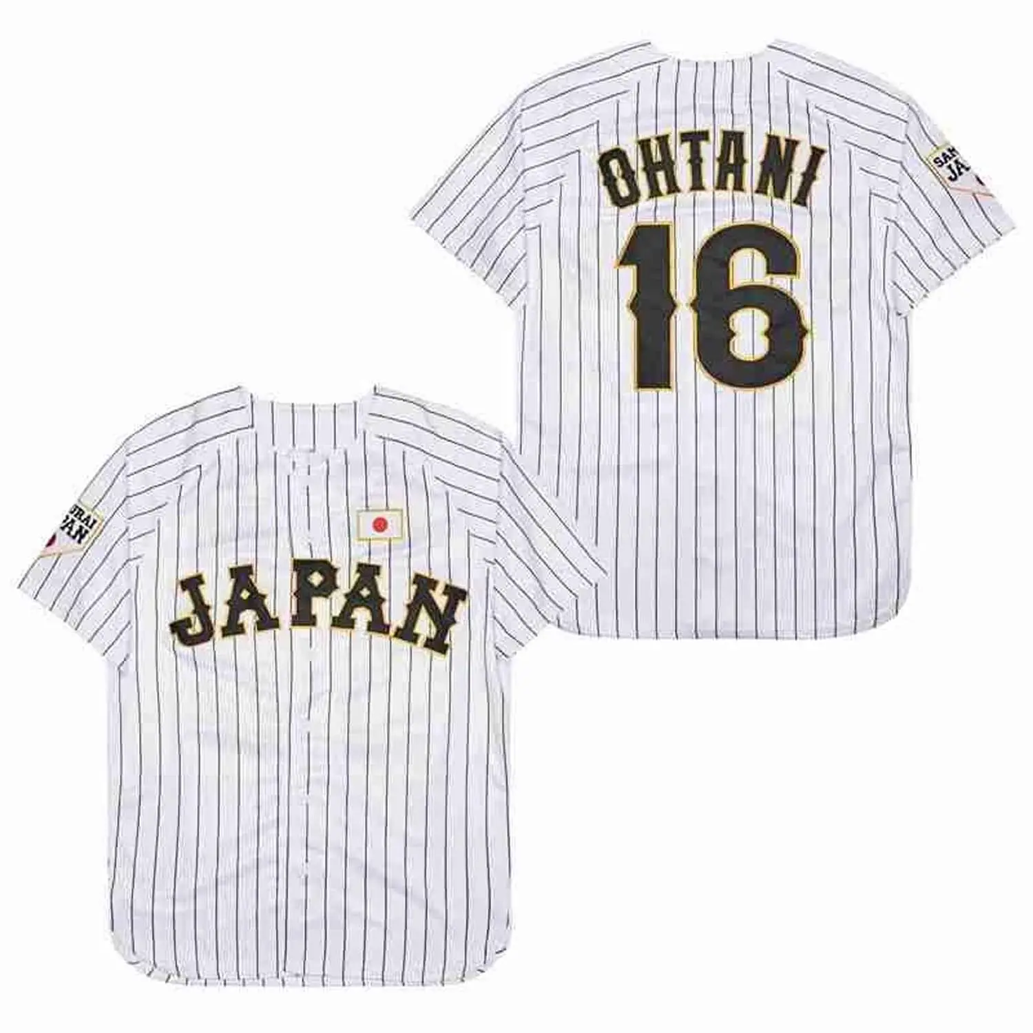 BG baseball Jersey Japan 16 maglie personalizzate ricamo cucito alta qualità sport a buon mercato all'aperto bianco striscia nera 2023 mondo nuovo