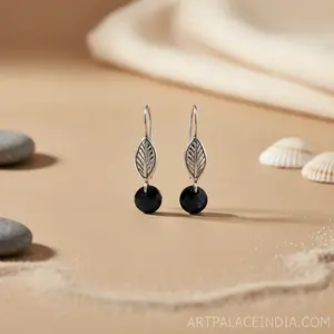 Pendientes de Ónice Negro para Mujer - Plata 925 - Declaración de Moda - Product Image 3