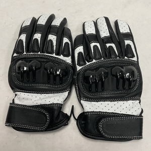 Women's Motorbike Riding Leather Gloves Black and Pink Motorcycle Auto Racing Wear Leather Gloves For Men - Product Image 3