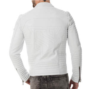 Veste en cuir de vêtements pour hommes, veste en cuir nouvelle mode, veste en cuir coupe-vent pour hommes, vente en ligne - Product Image 3