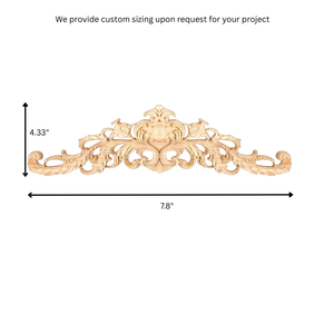 Appliques décoratives en bois massif, appliques en bois sculpté pour armoires, pour des intérieurs de maison luxueux et intemporels, appliques pour meubles - Product Image 2