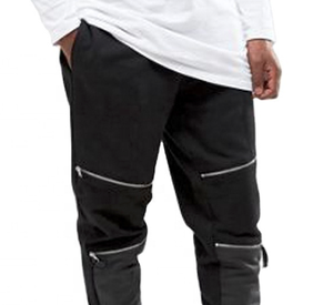 2025 nouveauté poches à fermeture éclair personnalisées Jogging blanc piste pantalons de survêtement hommes grande taille pantalon de survêtement - Product Image 6
