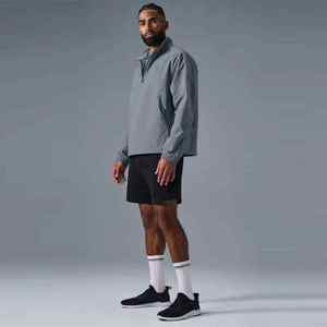 Camiseta de Manga Corta para Hombre, Ligera, de Alto Rendimiento, con Cuello Alto y Cierre de Cremallera, Corte Regular, de Alta Calidad, Mezcla de Poliéster/Algodón - Product Image 3