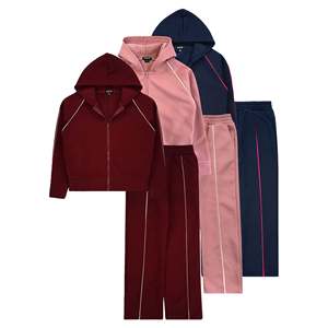 Ensemble sweat-shirt et pantalon de survêtement décontracté pour filles, vêtements pour enfants mignons, couleur bordeaux, vêtements RND, tailles 6-14 pour les enfants de 10 ans, saison automne-printemps - Product Image 3