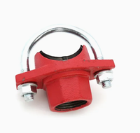 Raccords de tuyauterie pour système d'incendie de haute qualité en fonte ductile, conception à bride, peinture époxy, fixation flexible à boulon en U moulé