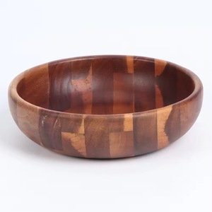 Elegant Acacia <b>Wood</b> Bowls <b>Set</b> with Serving Tongs Disposable & Eco-Friendly Salad Bowls for Weddings Handicraft - Product Image 1