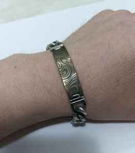 <b>Men</b> <b>Bracelet</b> <b>Stainless</b> <b>Steel</b> Damascus Durable <b>Men</b> <b>Bracelets</b> - Product Image 1