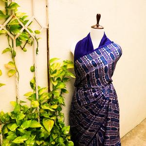 Vêtements de fête à impression numérique Saree en soie de coton de luxe pour femmes vêtements de style indien et pakistanais - Product Image 4