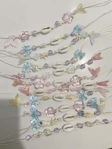 Collier ras-du-cou tendance 2026 personnalisé DIY avec fleurs naturelles et coquillages, pendentif étoile de mer, style vintage, cadeau unisexe - Product Image 4