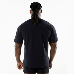 T-shirt surdimensionné 100% coton pour homme Logo personnalisé de haute qualité imprimé motif longue longueur Logo personnalisé à la mode Streetwear - Product Image 2