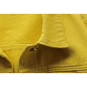 Venta al por mayor de moda estampado chaqueta de mezclilla de diseño chaqueta de las mujeres rasgado botón frontal chaqueta de mezclilla de las mujeres con bordado Logo Unisex - Product Image 3